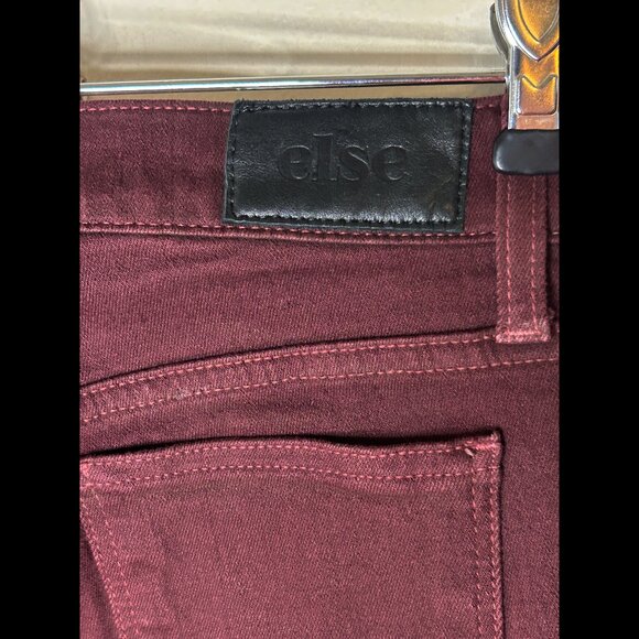 ELSE Stretchy Ankle Skinny Jeans Burgundy Denim 29W - Picture 5 of 7